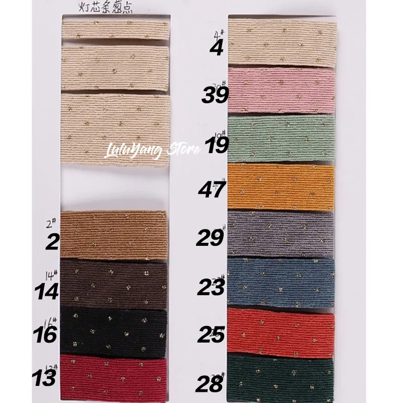 Хлопковая Вельветовая ткань золотые бронзирующие точки 40 25 10 мм для рукоделия