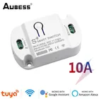Умный Wi-Fi выключатель AUBESS Tuya с таймером, 10 А, беспроводные переключатели, автоматизация умного дома, голосовое управление, работает с Alexa и Google Home