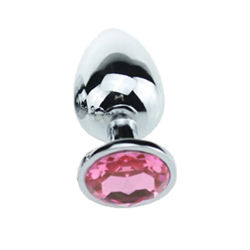 Синий 1pcs Crystal Anal Safe Plug Stainless Steel Medical Anal Beads Anus Tube Waterproof Adult Products Plug For Women - Цвет: Синий