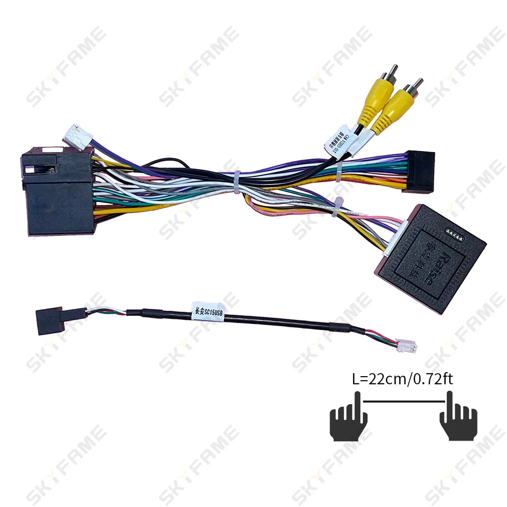 SKYFAME Car 16 Pin Stereo Wire Harness Adapter With Canbus Box Decoder For CHANA Changan CS35/CS55/CS75/CS15 | Автомобили и