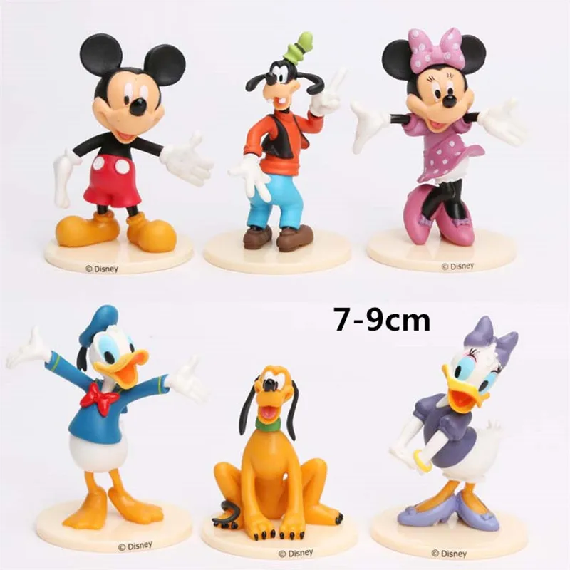 

Disney Q Posket Микки Модель Аниме фигурки куклы 6 шт. костюм женский с базовым мультяшным персонажем Милая готовая продукция подарок