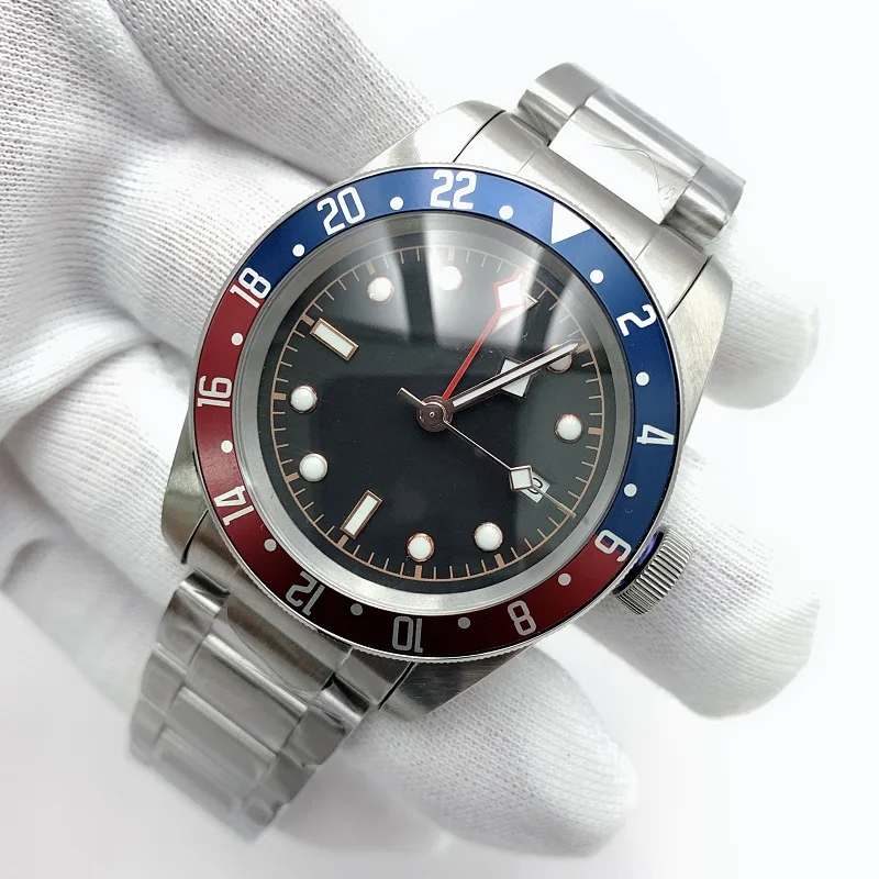 Роскошные брендовые автоматические механические часы Black bay GMT M79830RB, военные спортивные часы для плавания, механические часы из нержавеющей стали для мужчин