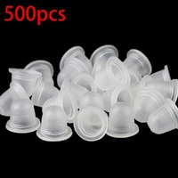 500pcs tattoo ink cups silicone disposable microblading makeup pigment holder container caps tattoo accessories supply
