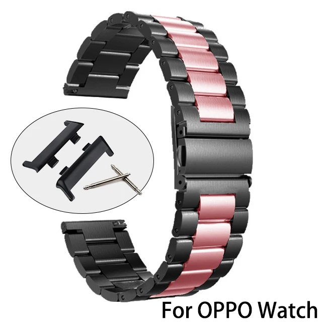 

Watch Bands for Oppo watch loop Stainless Steel Strap for oppo Replacement 41/46mm watches Bracelet Strap Classic quick release