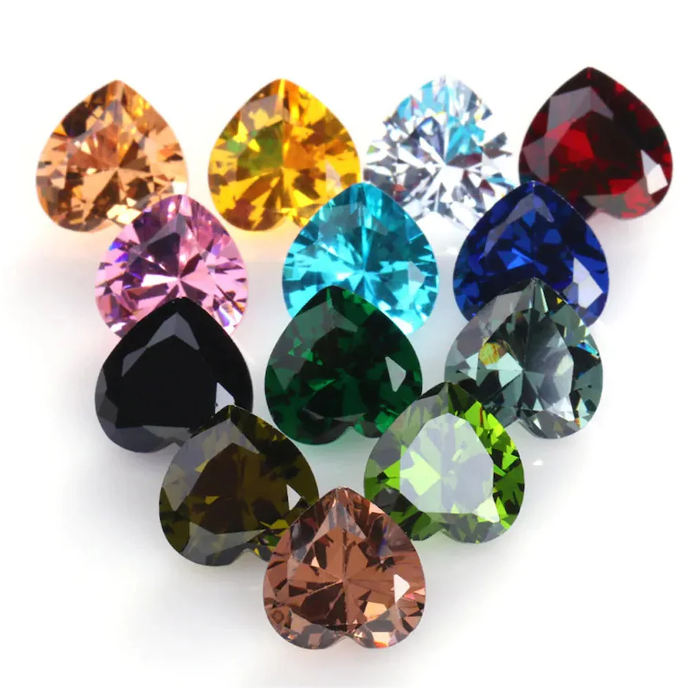 

2021 10PACK 3D Nail Art Rhinestones 6* 10mm Fancy Strass Gems Super Shiny Charms Round/Heart Jewelry Glass Manicure Decor WS#37