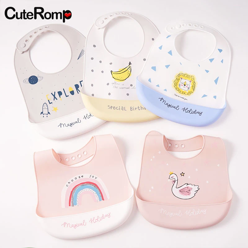 

Fashionable silicon Breastplate Baby Bib Waterproof Solid Infant Bandana Bibs Newborn Feeding Burp Cloth Drooling Scarf Dropship