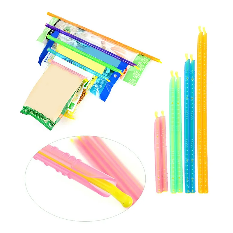 

Bag Sealer Closure Stick, Set of 24 Plastic Sealing Clips Bag Sealer Stick, Stay Food Fresh Bag Sealer Sticks - 4 Sizes