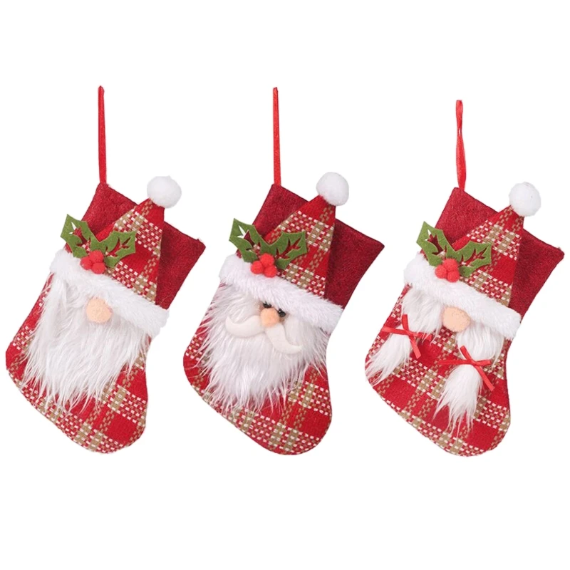 

Рождественские чулки 3D гном Санта Рождество подвесные чулки подарок мешок конфет для камина дерево украшение семейный праздник вечеринка Декор