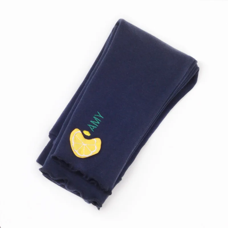 Winter Baby Warm Leggings For Children 0-4T Pants Kids Thicken Warm Elastic Waist Cotton Leggings Girls Pants Trousers - Цвет: orange navy