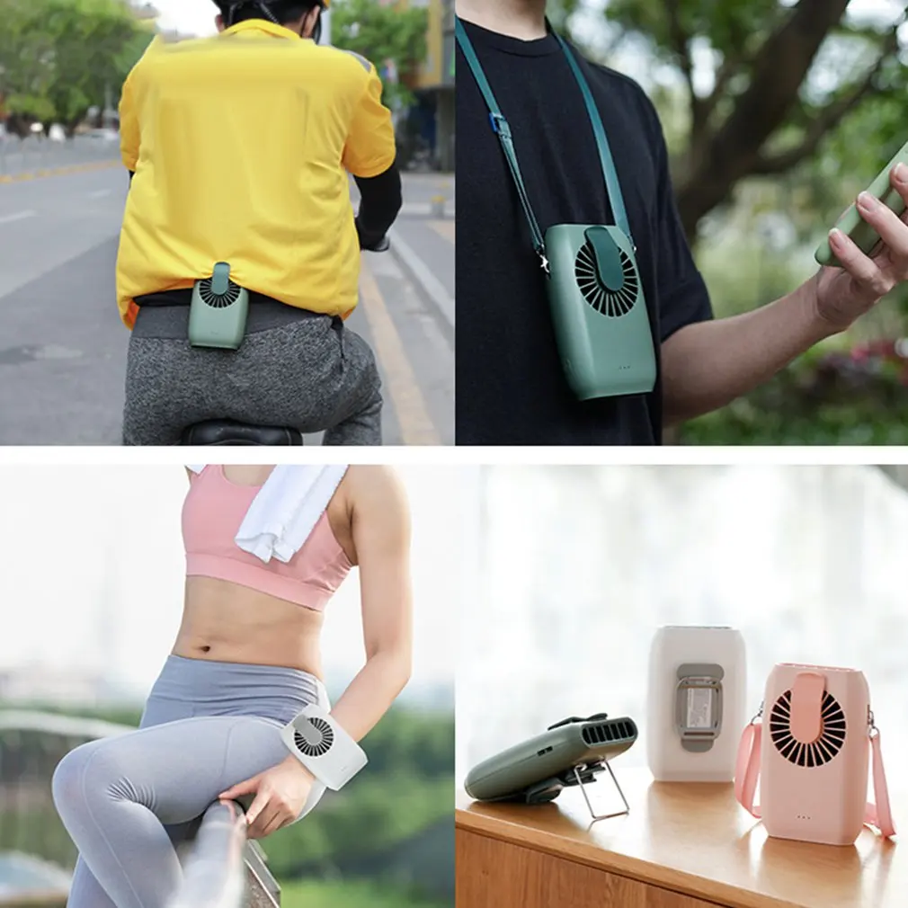 

3 Types Summer Portable Hanging Neck Fan USB Mini Electric Cooling Fan Hanging Waist Air Cooler Lazy Fan for Outdoor Home Office
