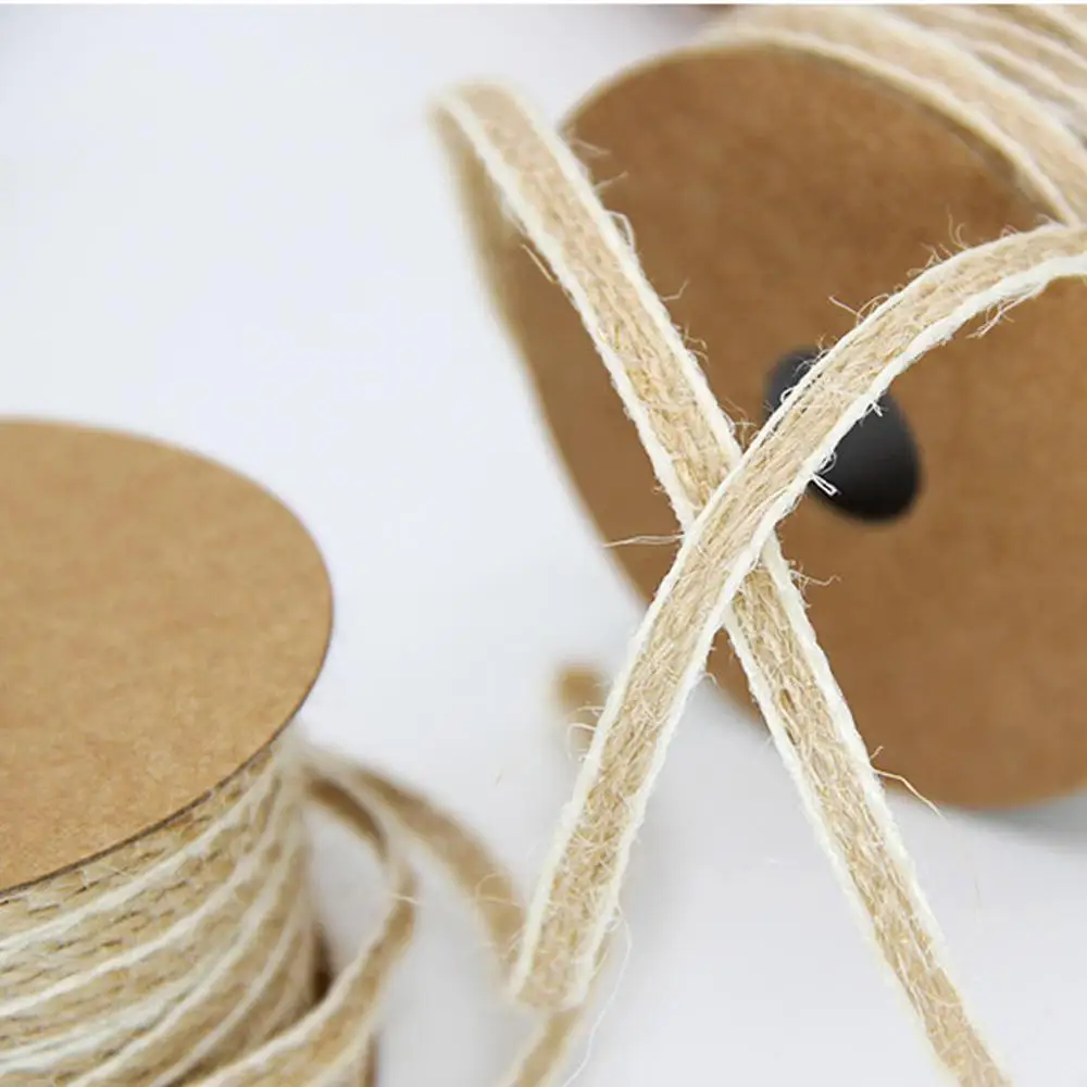 10 м/рулон джутовой рулонов гессенской лента с кружевом винтажные Свадебные