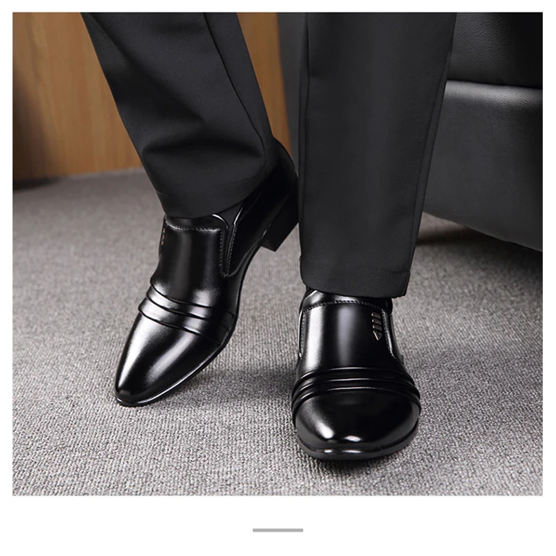 

Mens Formal Shoes Leather Oxford Shoes for Men Wedding Laces Leather Brogues Shoes Free Shipping