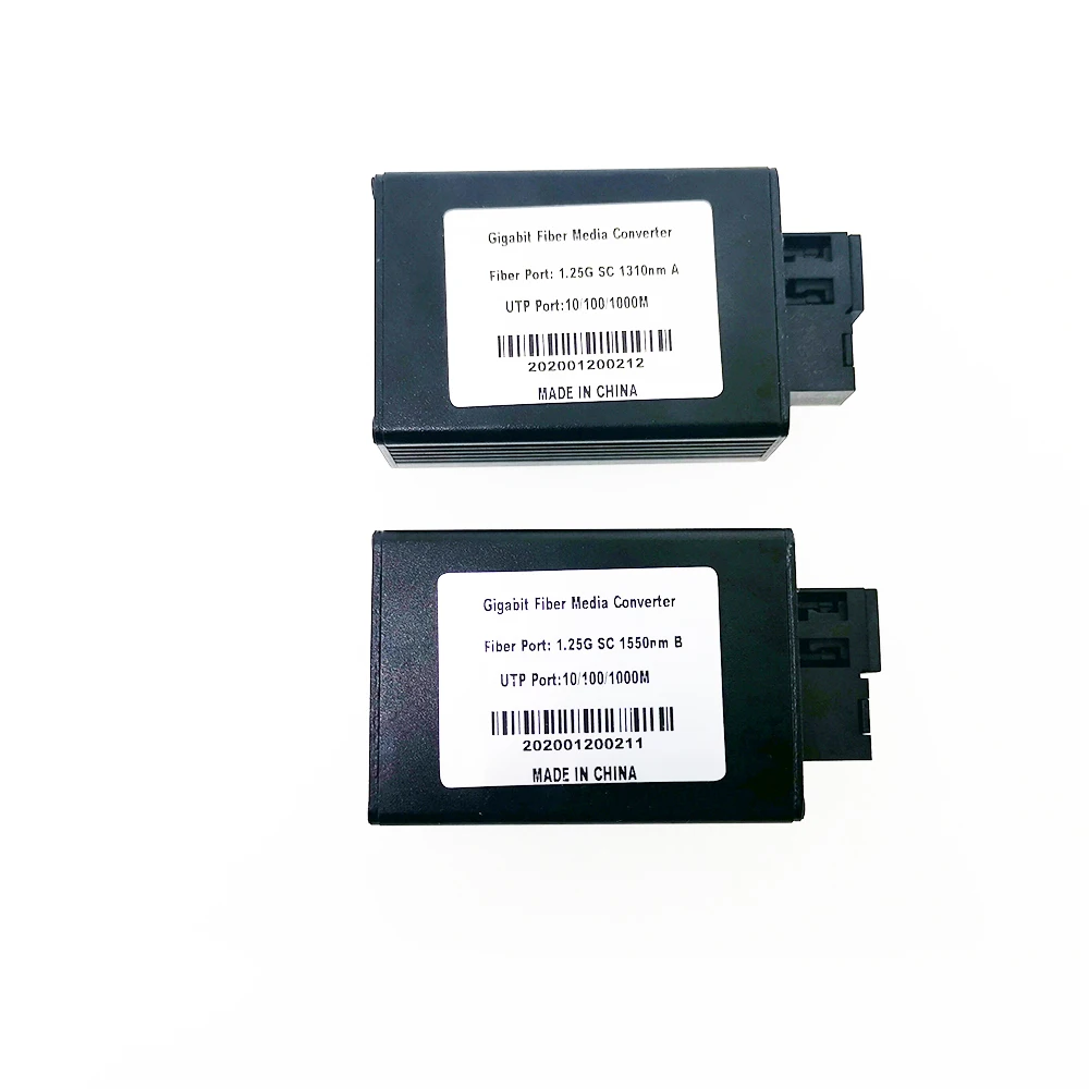 Mini FTTH 1 пара гигабитных волоконных оптических медиа-конвертеров 10/100 Мбит/с