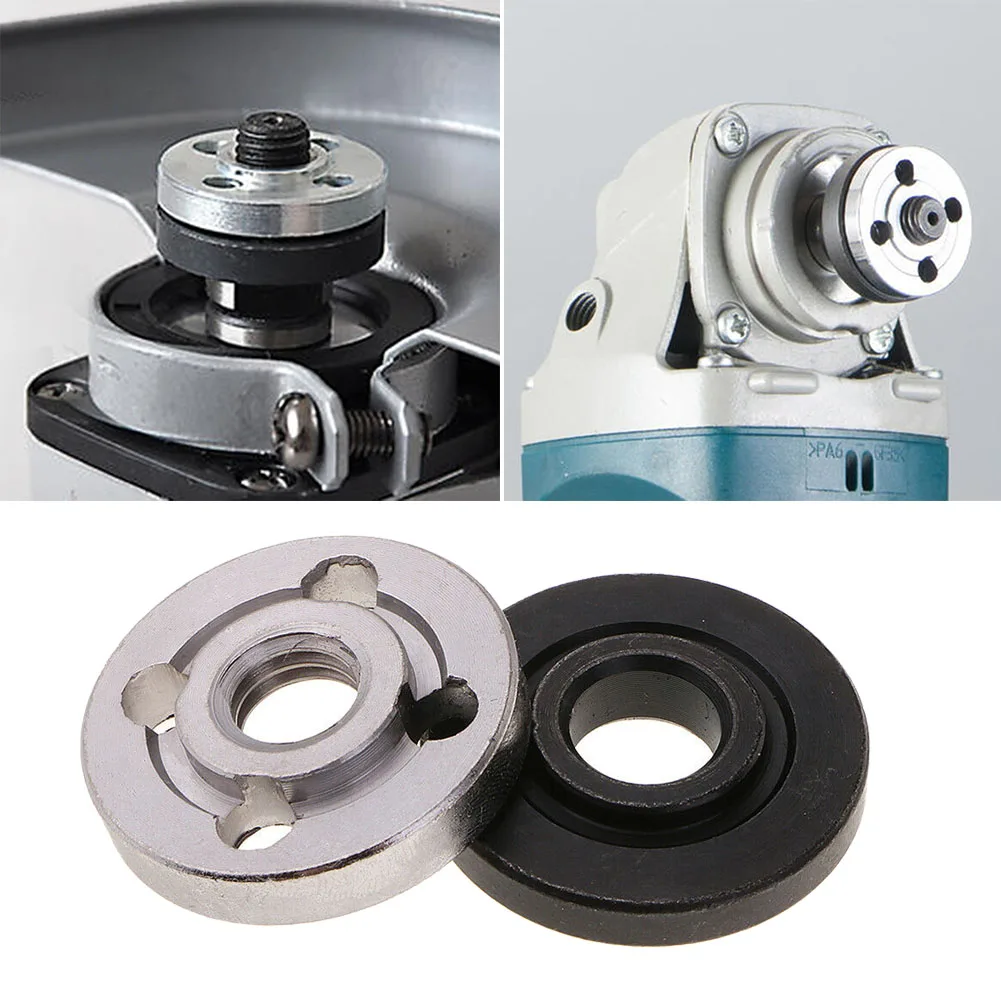 

6Pcs 100 Type Steel Lock Nut Flange Nut Inner Outer Quick Release Nut Replacement Angle Grinder Power Tool Part Accessory