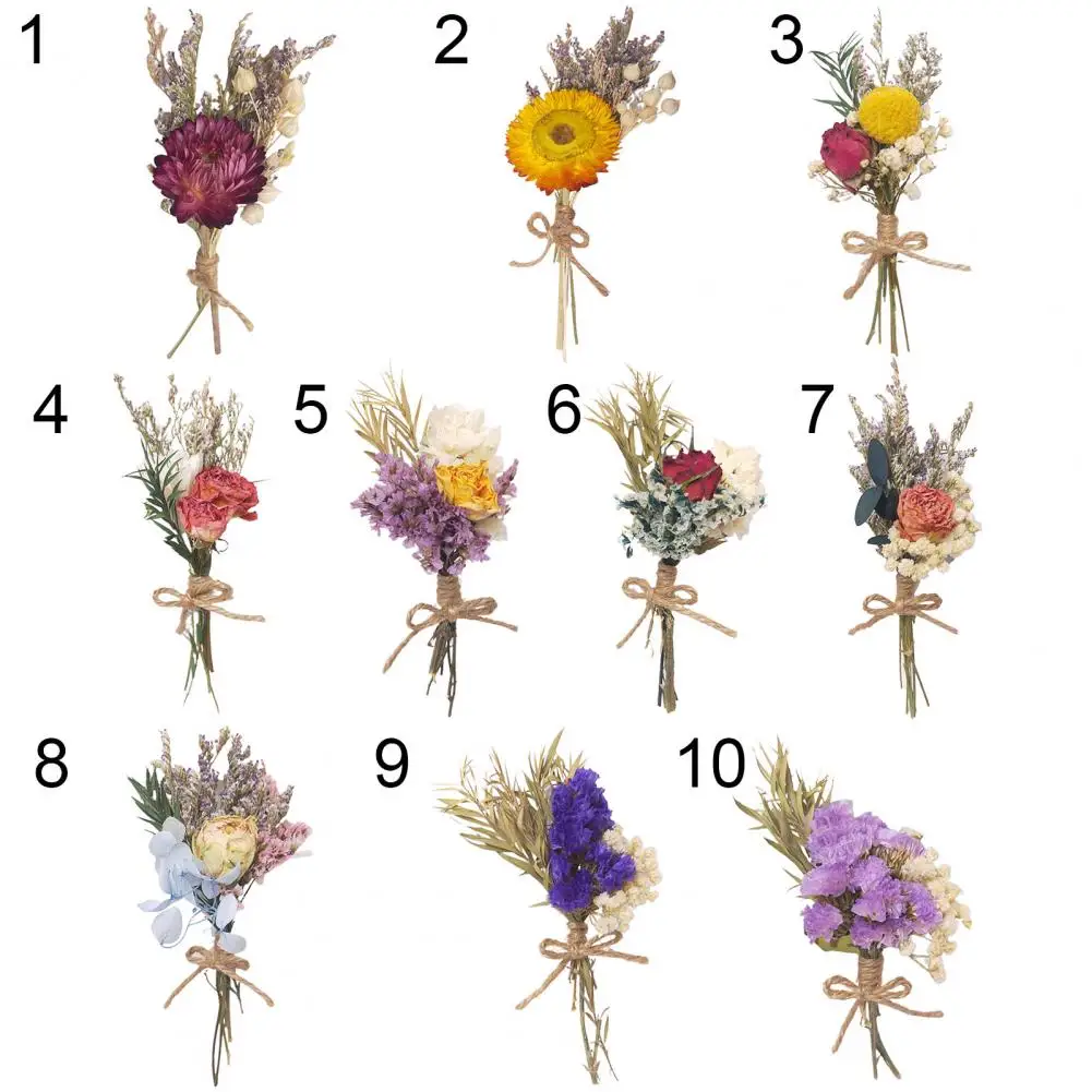 

1 Bundle Dried Flowers Mixed-Flower DIY Photography Props Multi-Color Landscaping Decorative Bouquet Retro Gift Box Card Decor