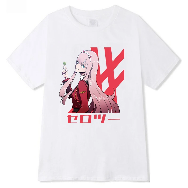 

2020 Anime Darling in the FranXX T-Shirt Zero Two Short Sleeve T-shirt Tops