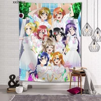customized love live hanging fabric background wall covering home decoration blanket tapestry bedroomliving room wall decor