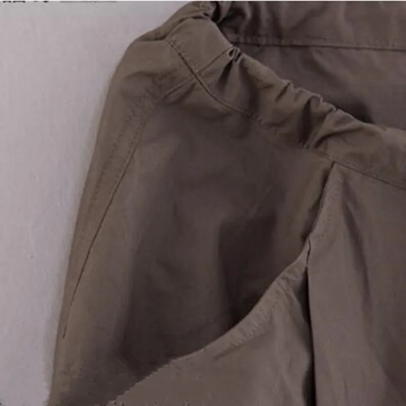 Женская Осенняя юбка бутон из хлопка и льна с поясом на резинке размера плюс