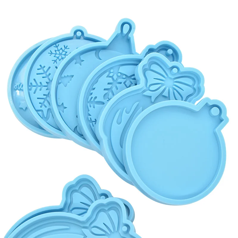 

Christmas Snowflake Silicone Molds DIY Keychain Resin Craft Candy Chocolate Jewelry Making Xmas Tree Ornament Pendant Clay Mould