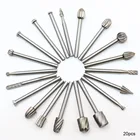 Фрезы HSS для фрезерования, Ротационные Инструменты 20 шт.6 шт., вращающийся резьбовой резак для резного ножа, режущий инструмент для гравировки по дереву для Dremel