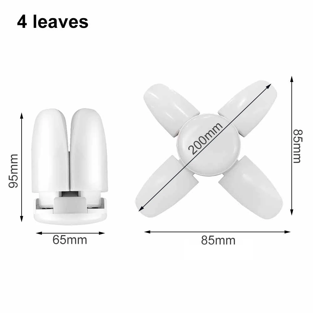 

LED Garage Light 20W 28W E27 Base LED Fan Light Outdoor Deformable Ceiling Lighting For Workshop Yard Indoor Bar High Bay Lamp