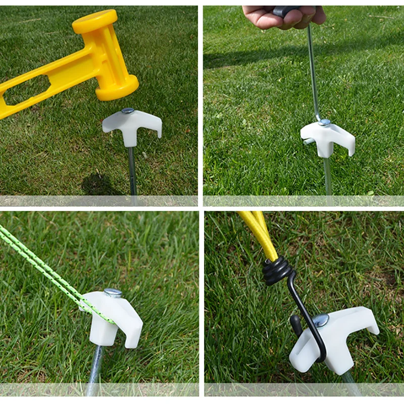 

6pcs 25cm Ultralight Camping Tent Pegs Florescent Long Screw Thread Tent Stakes Steel Tent Nails Outdoor Tent Accessories X748B
