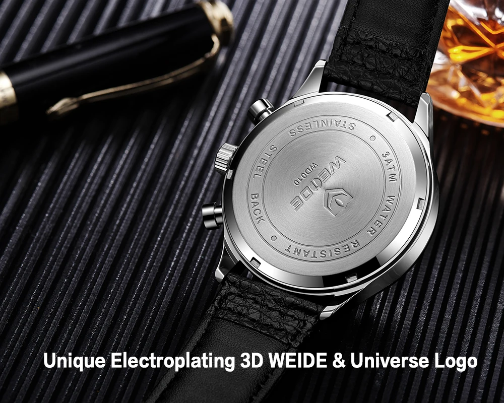 WEIDE мужские классические спортивные модели аналоговые военные армейские часы с кожаным коричневым ремешком с маленьким циферблатом кварцевые наручные часы Relogio Masculino