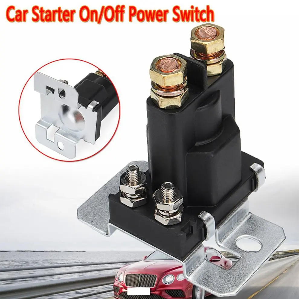 

4 Pin 12V AMP 500A Relay Car Starter On/Off Power Switch Dual Battery Isolator High Performance Automobile Accessories