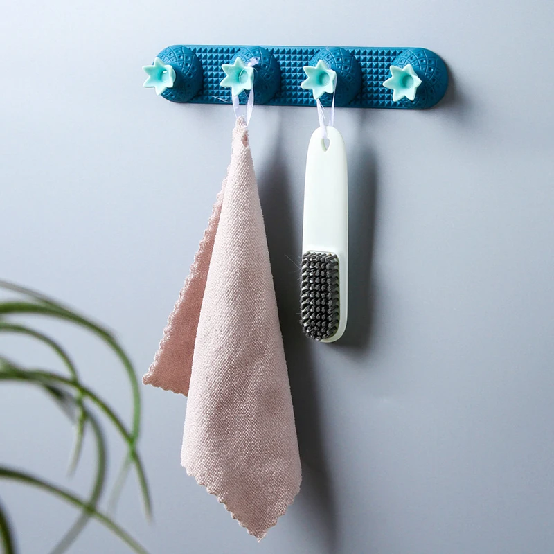 

bathroom hook product Hanging storage seamless installation Punch-free hooks stick firmly Strong load bearing Multi-color