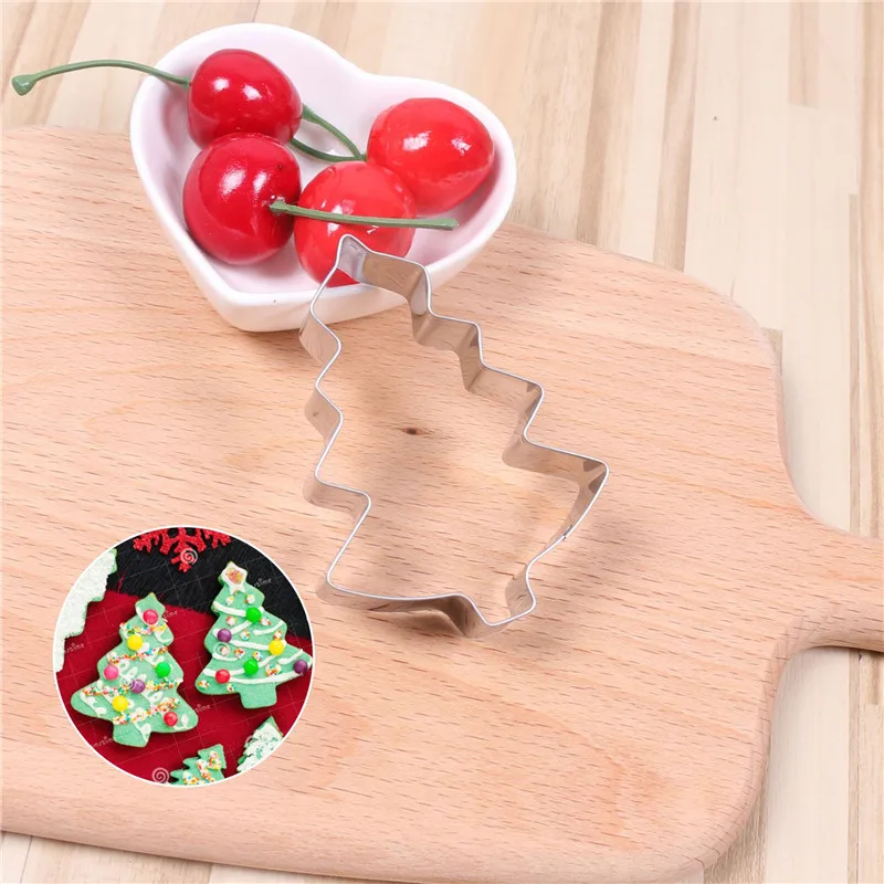 1 шт. форма для рождественского печенья Нержавеющая сталь дерево Форма