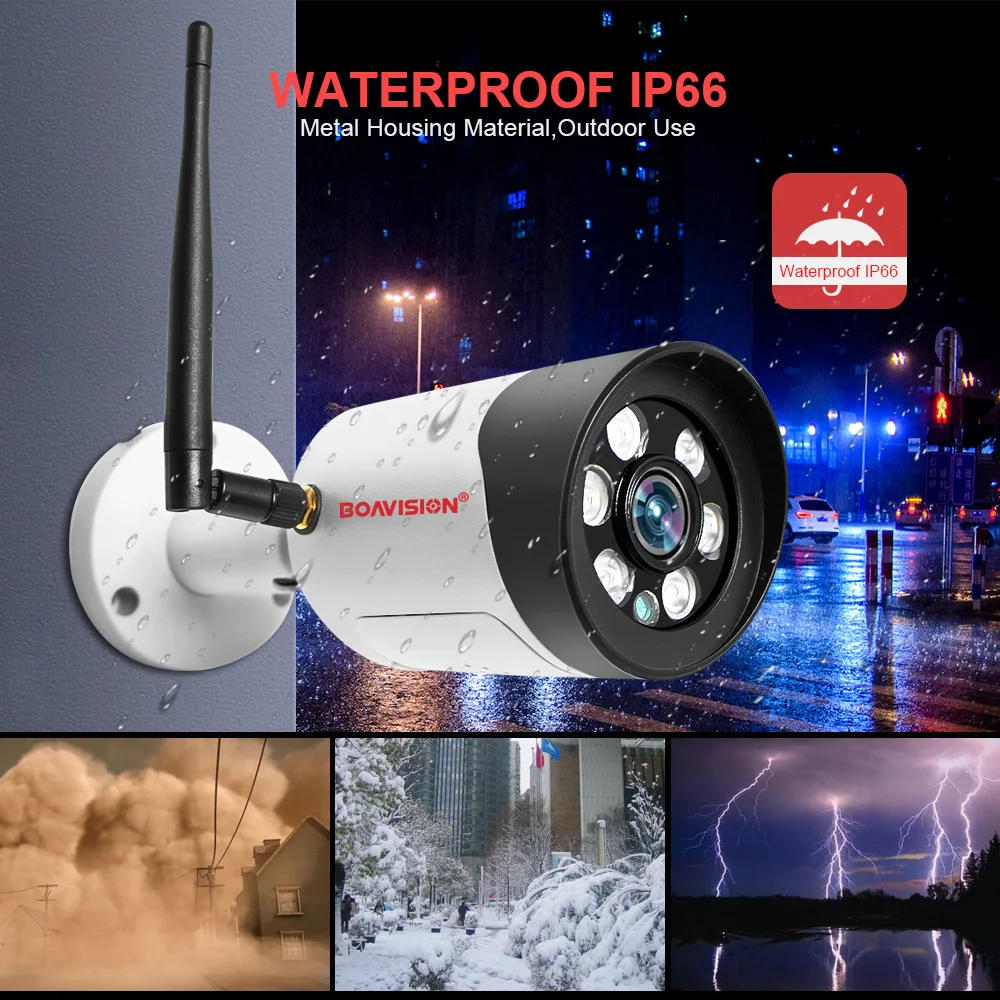 5MP Wi-Fi IP Камера 1080P безопасности Беспроводной Камера Напольный полный Цвет Ночное видение 2-полосная аудио пуля прожектор Камера ONVIF