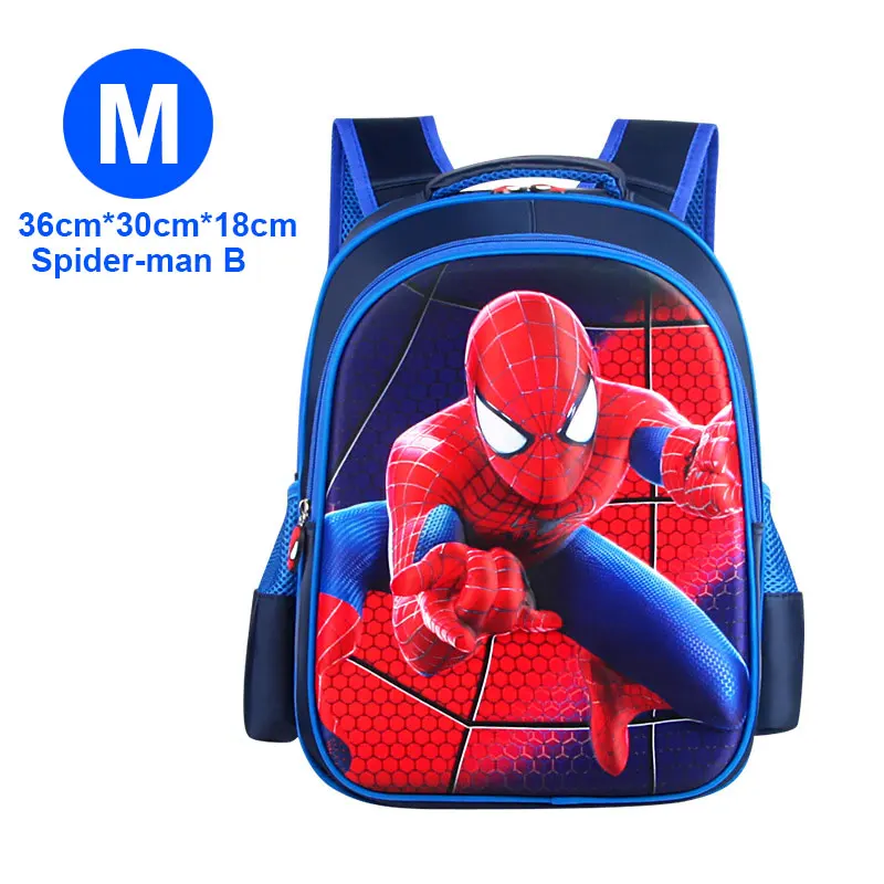 Blue M spider-man 1 MARVEL, Супермен, Бэтмен, Человек-паук, Bacpac, Капитан Америка, детские школьные сумки для мальчиков и девочек, студенческий рюкзак для молодых людей - Цвет: Blue M spider-man 1