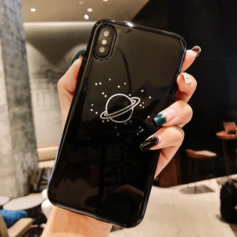 Мягкий чехол из ТПУ с перьями и буквами King queen Звездная корона для Apple iPhone 6 6s Plus 7 8 XR