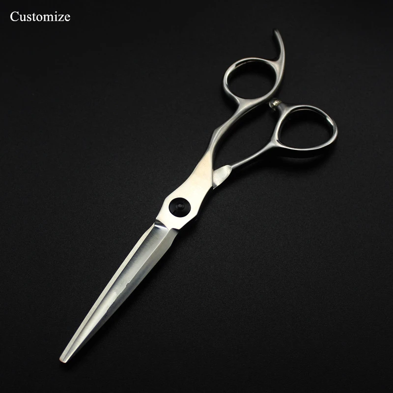 Японские Стальные Ножницы с логотипом на заказ 6 дюймов матовые ножницы для