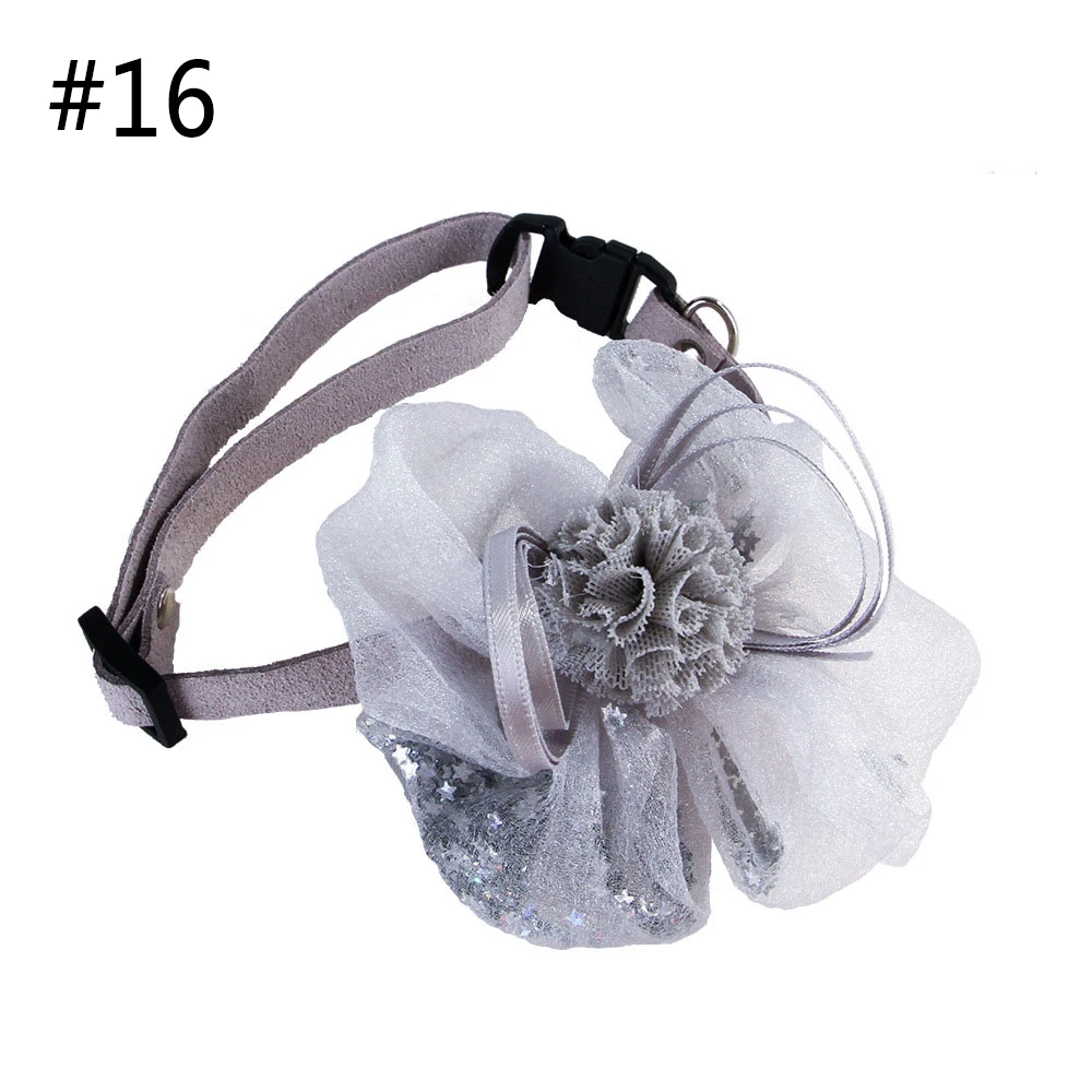 1 шт. ошейник для собак кошек домашних животных трехмерный цветок регулируемый с