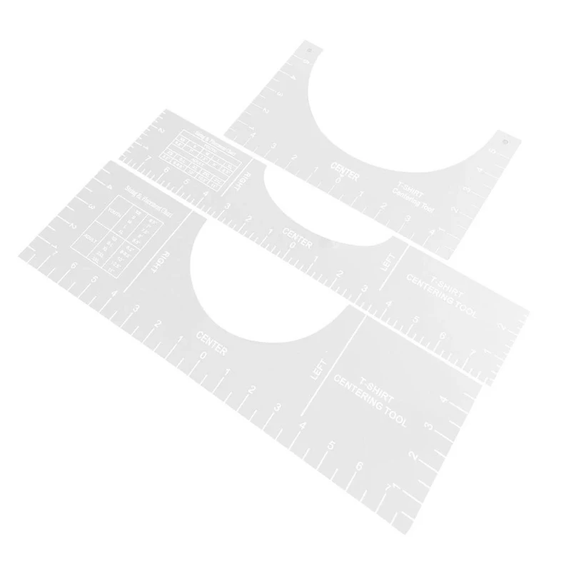 

Линейка для футболок, 3 шт., инструмент для выравнивания футболок, центрирующий инструмент для нанесения виниловой печати на футболках