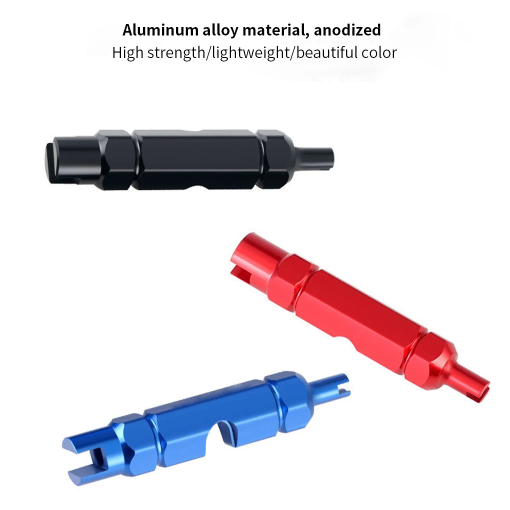 

Air Valve Wrench Aluminum Alloy Bike Valve Core Remover Portable Tire Nozzle Removal Spanner