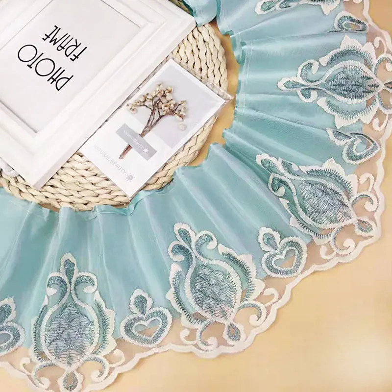 Двухслойная декоративная кружевная вышитая отделка для дивана занавески