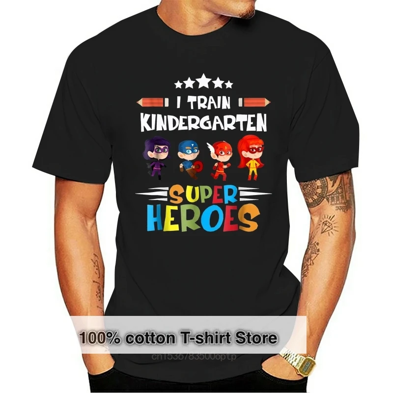 

I Train детский сад Супер Герои учитель команда подарок футболка 2020 новейшая популярная мужская Повседневная футболка