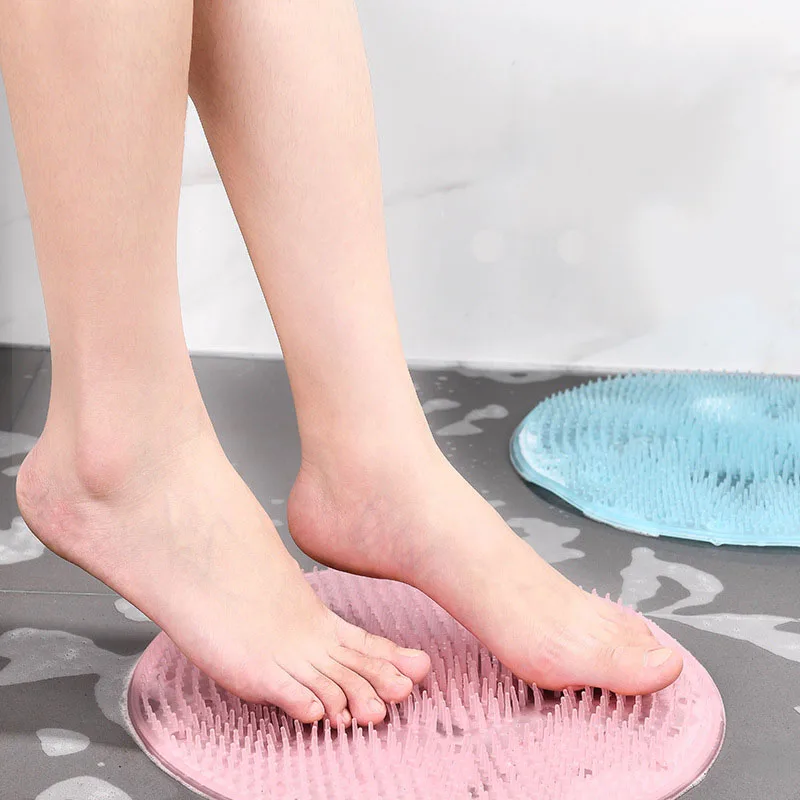 Силиконовая Массажная подушка для ванной щетка ленивых мытья ног средство