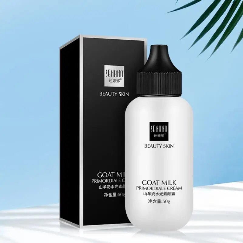 Натуральный Праймер крем для лица Осветляющий освежающий с козьим молоком водой