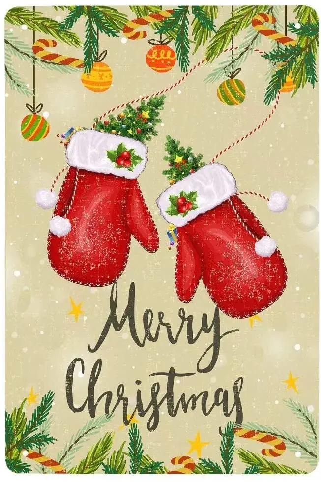 Ретро металлический знак "С Рождеством" для домашнего декора в стиле Ман Кейв, на кухню, магазин, ранчо, бар, фермерское хозяйство. Подарки.