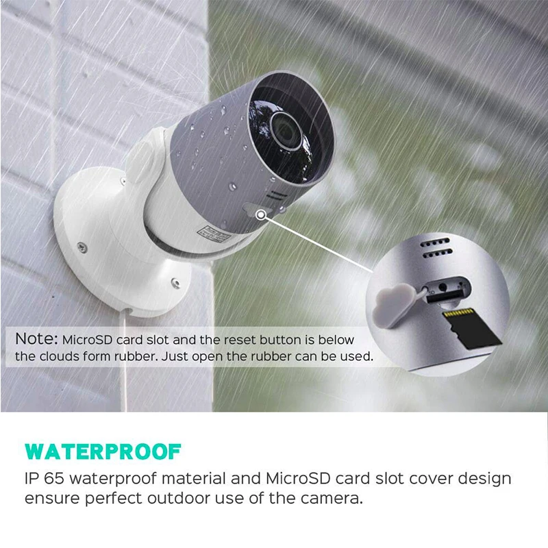 1080P Full HD 2MP открытый 2 Way Аудио Tuya Беспроводной Wi-Fi ip-камера видеонаблюдения с поддержкой Wi Камера Alexa Google Chromecast Поддержка