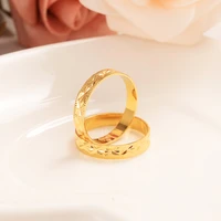 2pcs anel gothic gold ring female men wedding accessories wholesalele gold wedding band new rings for men gift