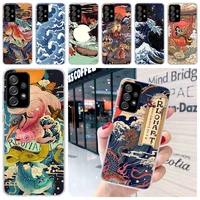 Hot Wave Art Japanese Style Illust For Samsung Galaxy A52 A53 A12 A13 A22 A23 A32 A33 Phone Case A72 A73 A02S A03S A42 A50S