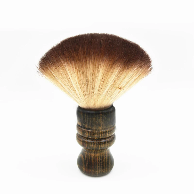 

Men Shaving Beard Brush Soft Fiber Hair Shave Wooden Handle Facial Cleaning Appliance Neck Sweeping Brush Salon Tool Razor Brush
