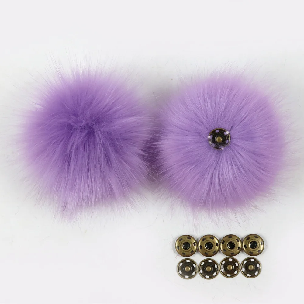 12 pieces lavender 12 шт./лот, ручная работа, искусственный помпон из енота, искусственный помпон, шапка с помпонами,, шапка из искусственного меха лисы, помпон 8/10/12/15/см - Цвет: 12 pieces lavender