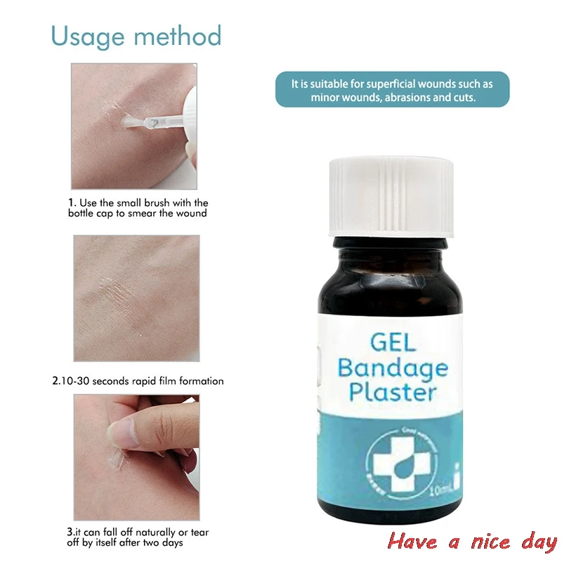 10 мл/бутылка для жидкости бактерицидный лейкопластырь прозрачный