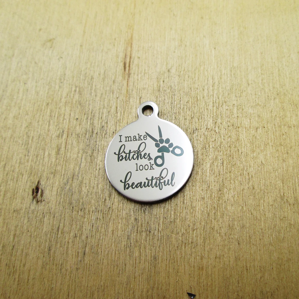 Подвески из нержавеющей стали с лазерной гравировкой сделай сам 10 шт./лот |