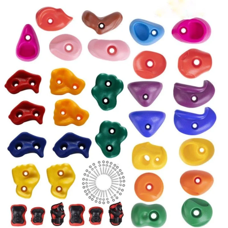 

Разноцветная упаковка, 29 дюймов, Детские и взрослые кронштейны для скалолазания, большие комнатные и уличные пластиковые кронштейны для ск...